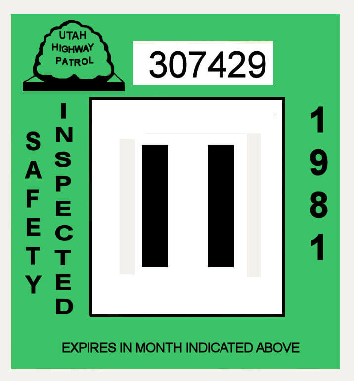 (image for) 1981 Utah Inspection Sticker